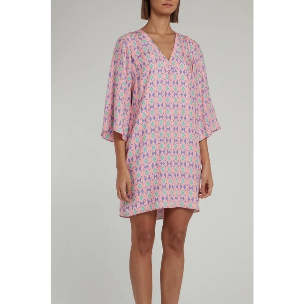 Malabar Bay Women’s Swim Coverup cotton lightweight boho dress Multi L A006150
